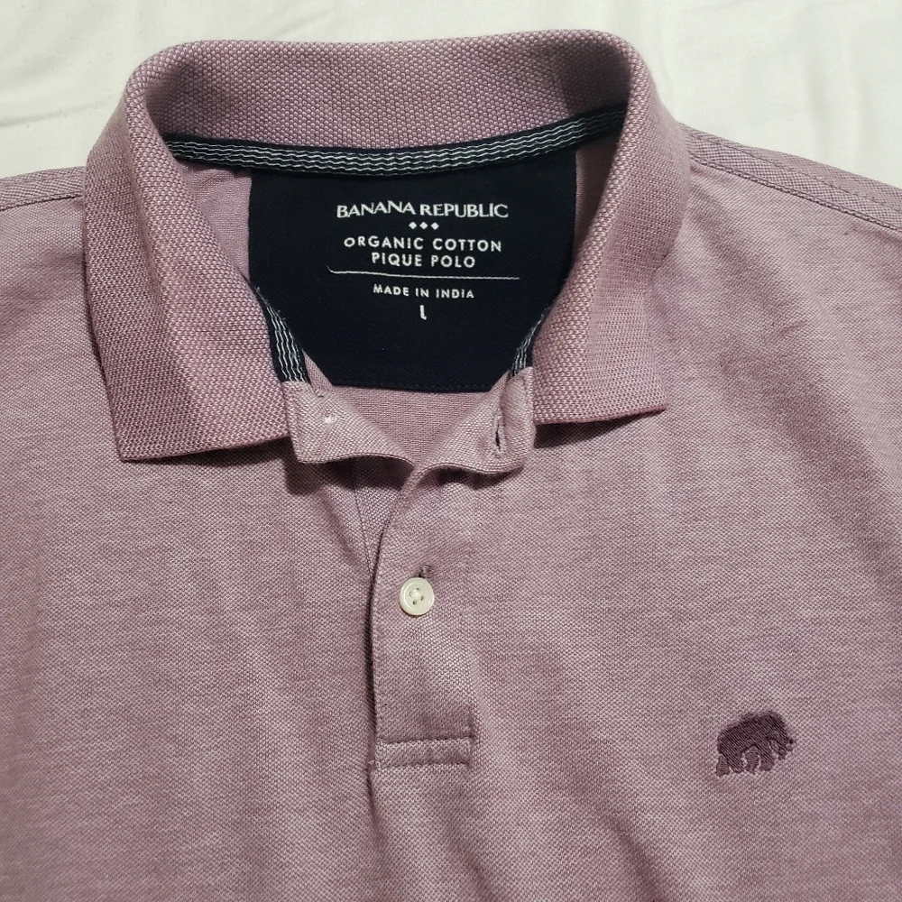 Banana Republic Men's Purple Polo Shirt...size:L